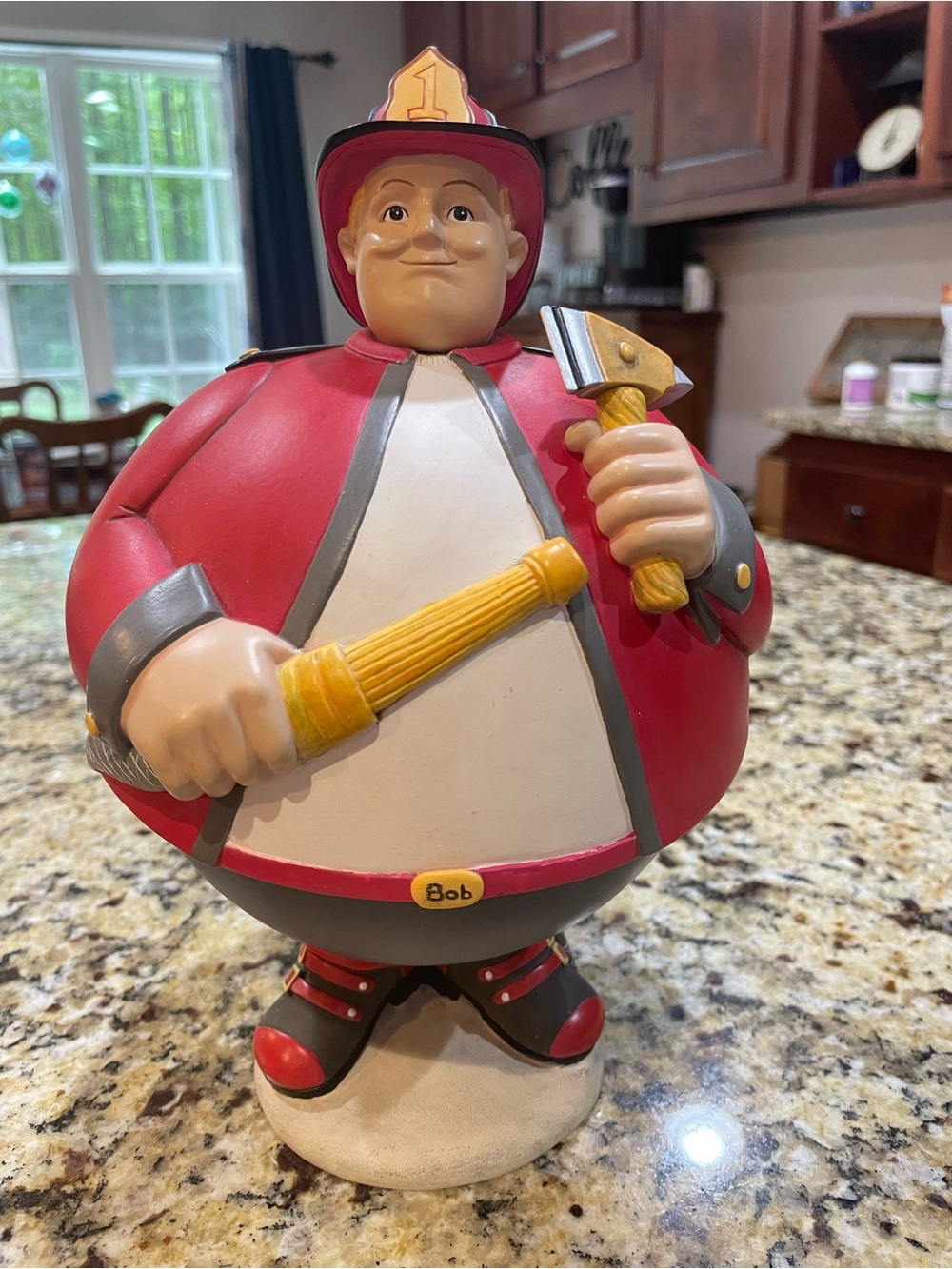 Department 56 Accent Flip Top Red Firefighter